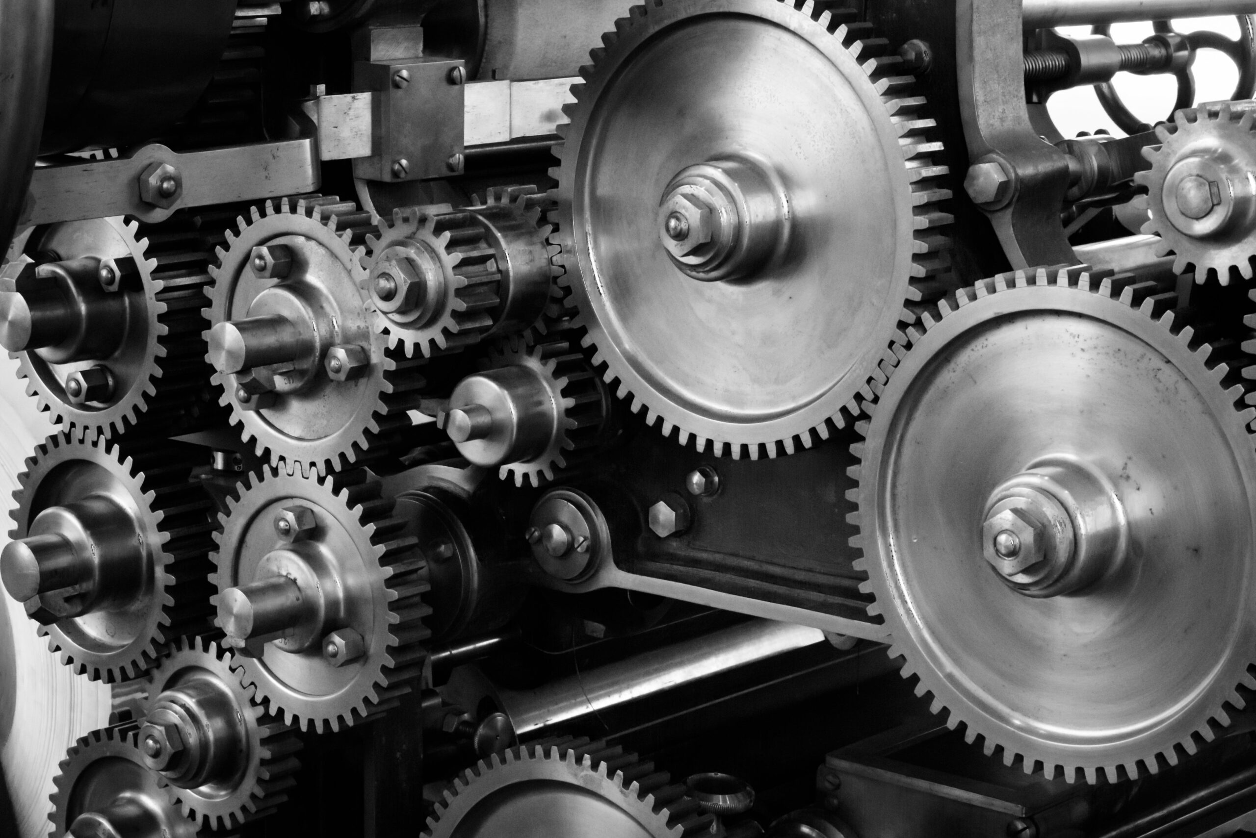 159298-159298 Gray Scale Photo of Gears